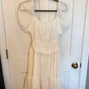 Exlura large Chic white Midi Dress brand new